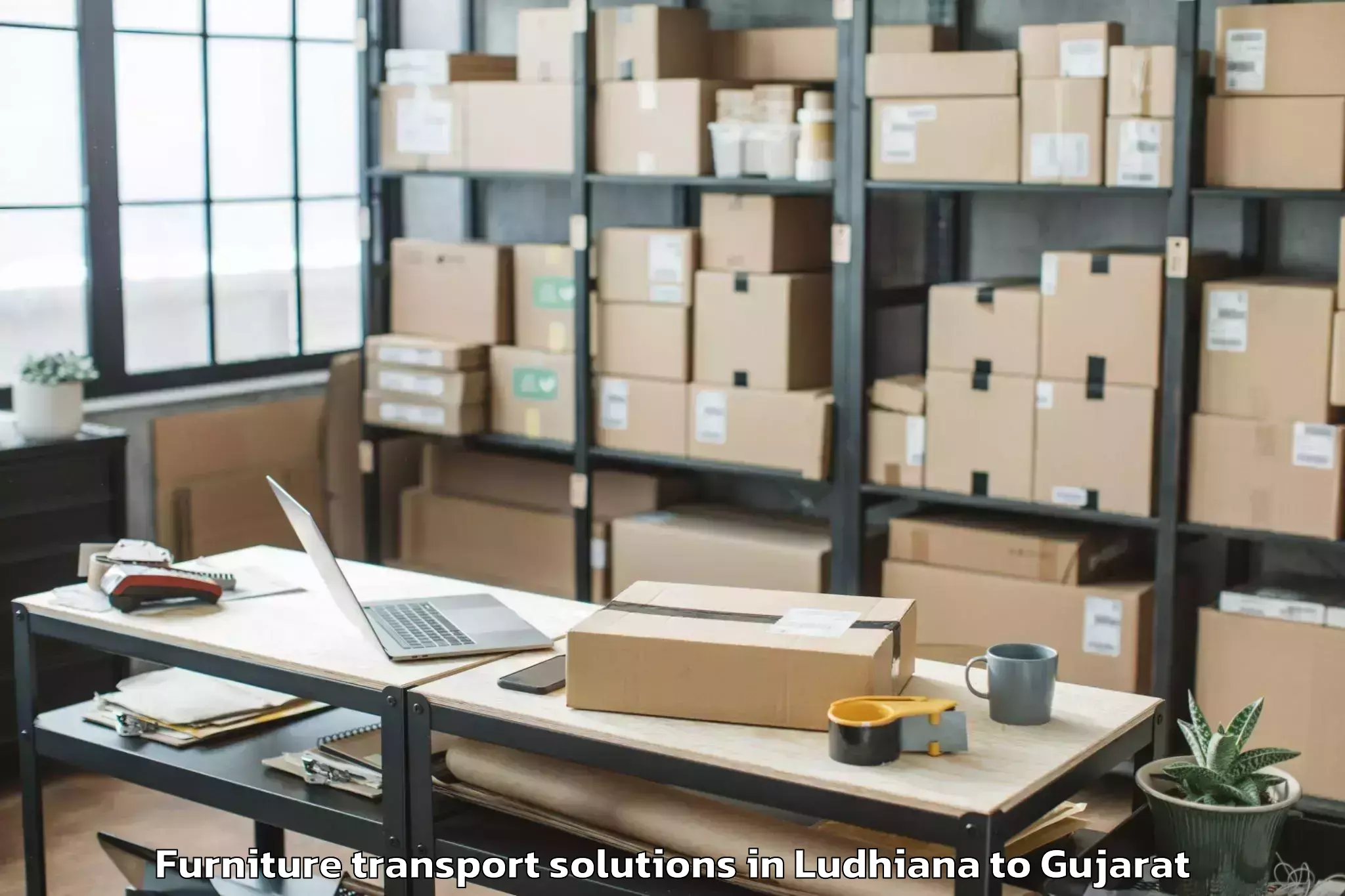 Hassle-Free Ludhiana to Adalaj Furniture Transport Solutions